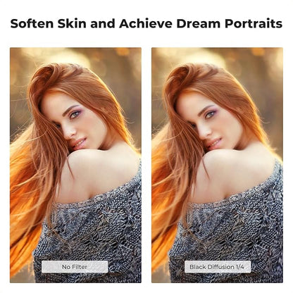 K&F CONCEPT 82mm Black Diffusion 1/4 Filter Mist Cinematic Effect Filter with 28 Multi-Layer Coatings Waterproof/Scratch Resistant for Video/Vlog/Portrait Photography