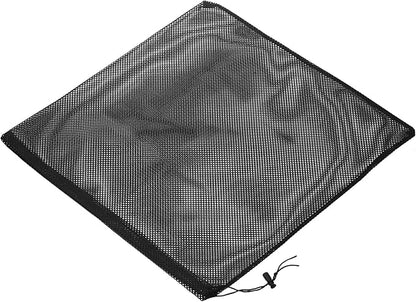 PATIKIL 18"x18" Pump Barrier Bag, Pond Pump Media Filter Bag with Drawstring for Most Pumps, Pond Biological Filters, Black