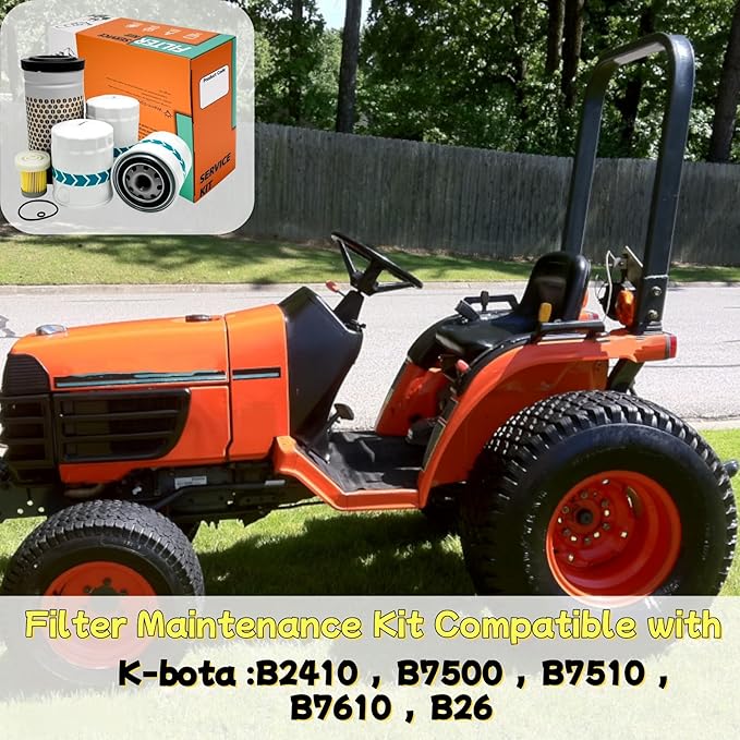 Filter Maintenance Kit 6C060-99410 HH160-32093 HH660-36060 6A320-59930 HH670-37710 Air/Oil/HST/Fuel/Hyd Fit for K-bota B2410 B7500 B7510 B7610 B26