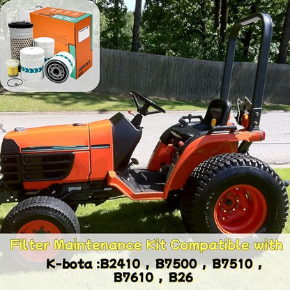 Filter Maintenance Kit 6C060-99410 HH160-32093 HH660-36060 6A320-59930 HH670-37710 Air/Oil/HST/Fuel/Hyd Fit for K-bota B2410 B7500 B7510 B7610 B26