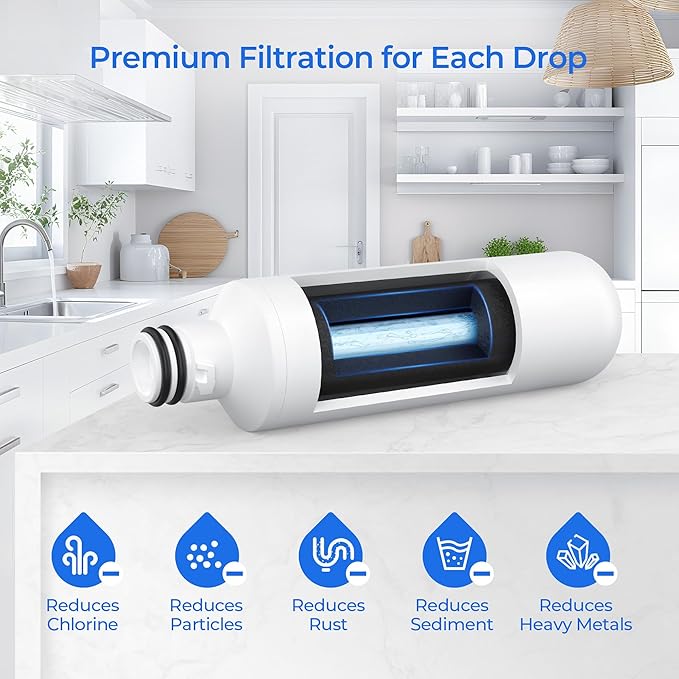 LRFS28XBS Water Filter, Compatible with LRFLC2706S, LRFOC2606S, LRFVC2406S, LRFWS2906D, LRFWS2906S, LRFWS2906V, LRFXC2416S, LRFXC2606S, LRFXS2503S, LRMDC2306S Water & Air Filter, 3 Pack