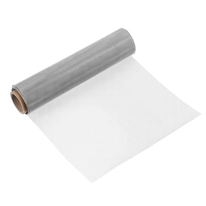 uxcell 30 Mesh 118" x 10" Woven Wire Mesh, 316 Stainless Steel Air Vent Filter Screen, Window Screen Mesh for DIY Projects Vents Cover Filtration Animals Fence