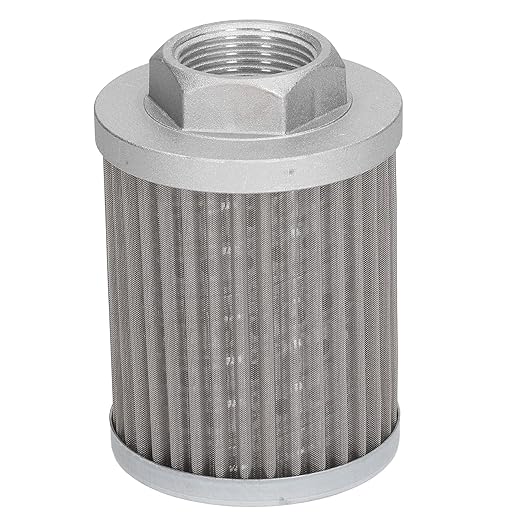 Qiilu Suction Strainer Filter - Stainless Steel Oil Filter for Hydraulic Systems,Works with Car Engines and Generators - and Pollutants Removal