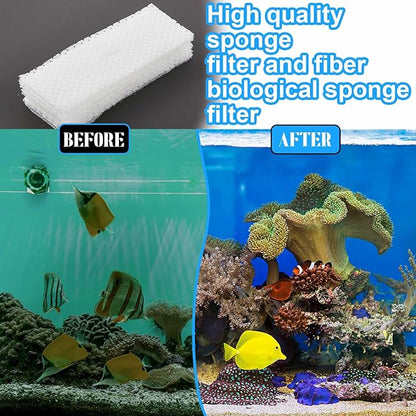 Maxcheck 10 Pcs Biological Filter Screens Bio-Screen Pad Filter Pad for Aquarium Filtration System (Compatible with C4)