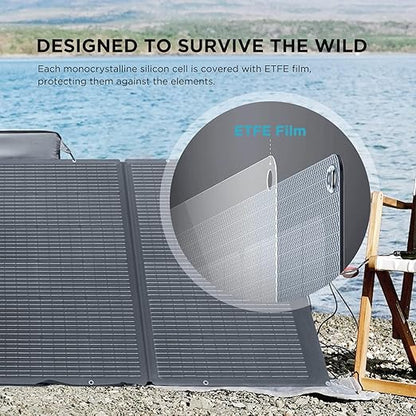 EF ECOFLOW Solar Generator 120V/3.6KWh DELTA Pro with 400W Portable Solar Panel, 23% High Efficiency, 5 AC Outlets, 3600W Portable Power Station for Home Backup Outdoors Camping RV Emergency
