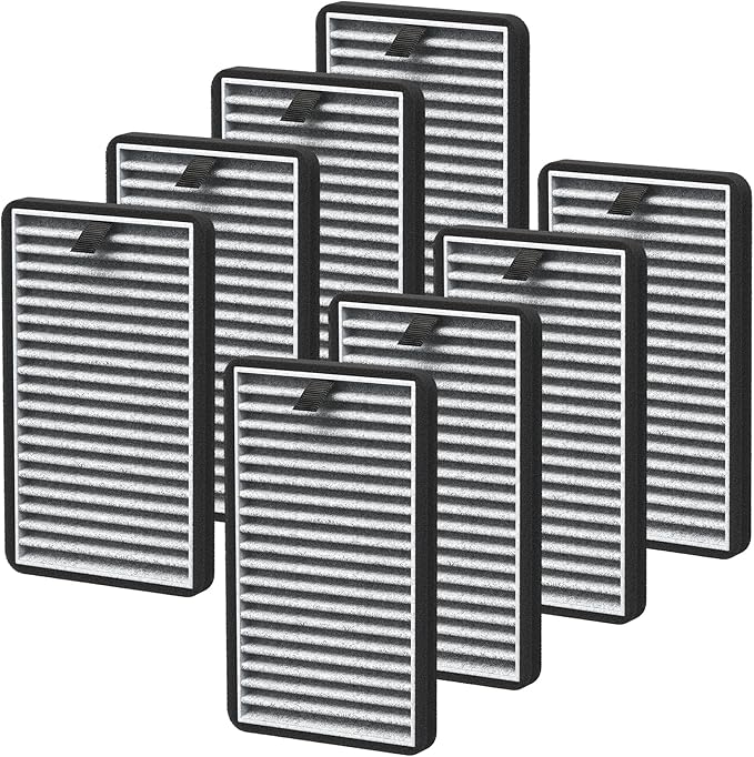 8 Pack For DSTx HEPA + Carbon Filters Replacement Compatible with Clarifion DSTx Mini Personal Portable Air Purifiers for Home, Bedroom and Pets, Works for Dust, Smoke,Odors and Airborne Particles