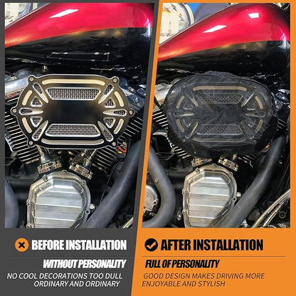 Waterproof Dustproof Air Filter Rain Sock Cover Fit for Harley Sportster XL 1200 883 Dyna Softail Street Glide Road King FLHR FLHX 114 Engine Intake Protection Accessory