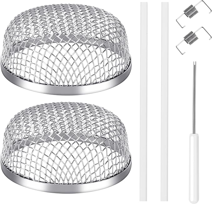 TONDA RV Furnace Vent Screen, Bug Screens Heater Vent Cover for Camper with Installation Tool and Silicone Rubber, 2.8 x 1.3 Inch, 2 Pack