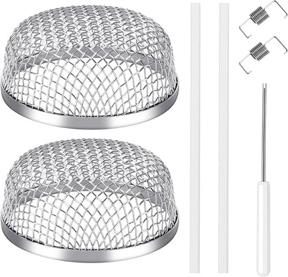 TONDA RV Furnace Vent Screen, Bug Screens Heater Vent Cover for Camper with Installation Tool and Silicone Rubber, 2.8 x 1.3 Inch, 2 Pack