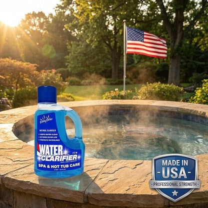 3-in-1 Hot Tub Water Clarifier – Hot Tub Chemicals, pH Neutral Formula, Chlorine/Bromine/Salt Compatible, Extends Filter Life + Waterline Control, 3 Liter (101.5 fl oz)