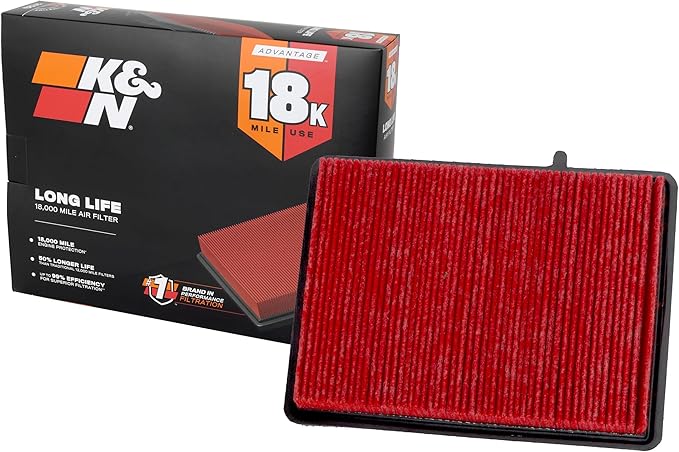 K&N Engine Air Filter: Long Life 18,000 Mile Replacement Air Filter: Compatible with 2018-2019 Chevy/GMC/Holden (Equinox, Terrain), KNA-5069