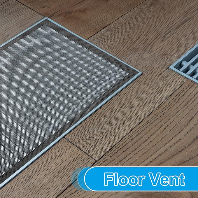 PATIKIL 4"x10" Magnetic Vent Cover, 6 Pack Floor Wall Air Registers Cover Strong Magnet Vent Screen Mesh for Blocking Hair Dust Debris, Black