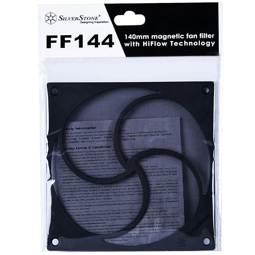 Silverstone Technology FF144 HiFlow Magnetic 140mm Fan Filter, SST-FF144B