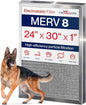 24x30x1 Electrostatic Air Filter, MERV 8, Washable, Reusable Furnace AC/HVAC Filter, Energy Saving, Easy to Clean, Long-Lasting by LifeSupplyUSA