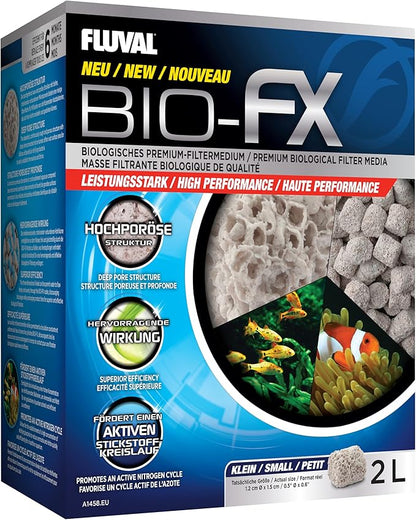 Fluval BIO-FX Biological Filter Media – 2 L Premium Ceramic Bio Media for Freshwater & Saltwater Aquariums – High Surface Area for Beneficial Bacteria Growth – Fits All Canister & Power Filters