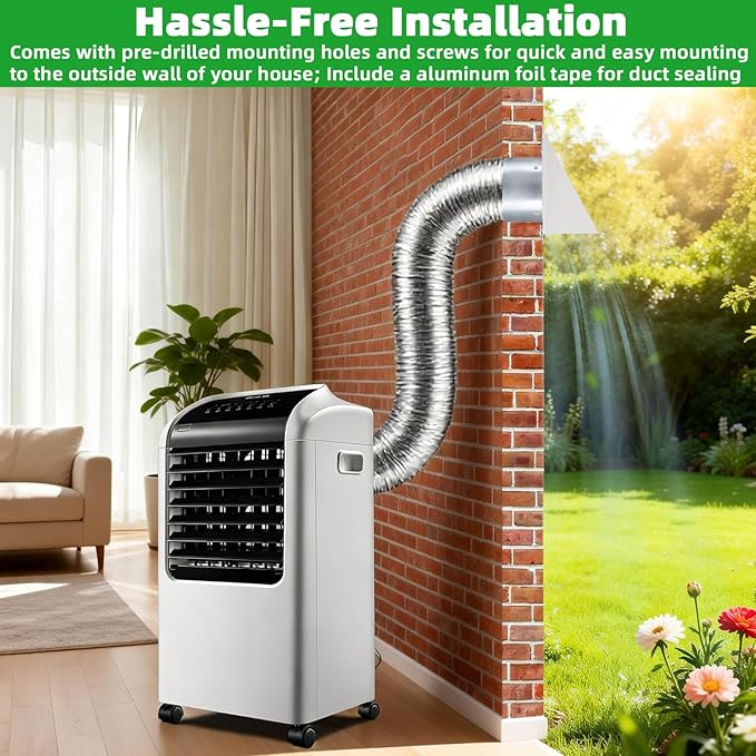 4 Inch Dryer Vent Cover Outside with Mesh and Damper,Wall Vent Exhaust Vent Cover,4" Metal Dryer Vent Cover Outdoor,Exterior Dryer Vent Hood Outlet Cap for Laundry Dryer Range Hood AC Air Vent,White