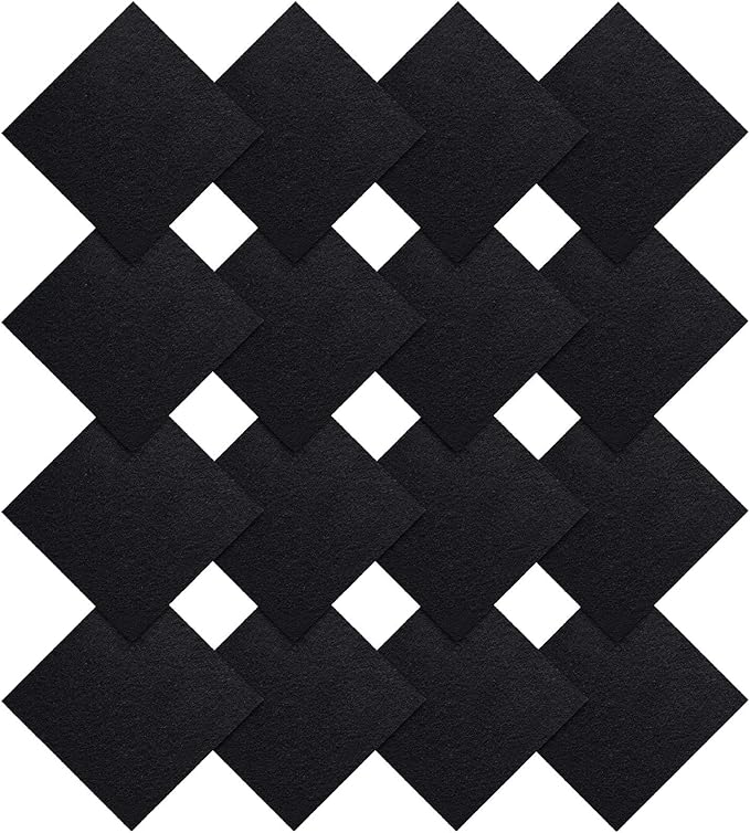 16 Pieces Compost Bin Filters Kitchen Compost Charcoal Filters Refills Replacement Filters for Kitchen Compost Bucket Pail Countertop Bins Filter, Square