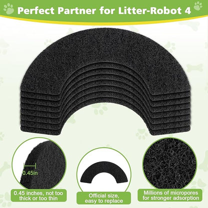 8 Pack Thickened 0.45” Carbon Filters Compatible with Litter Robot 4, Cat Litter Box Filters Replacement to Control Damp from Pets and Absorb Odors for a Fresh Home Life