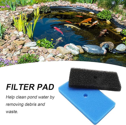 MDEOOSKY 4 Sets Pond Filter Sponge Pads, Coarse and Fine Filter Media Replacement for 52231 52229 Filter Box, for Outdoor Pond Aquariums Fountains, Compare to Part# 871980305528