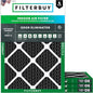 Filterbuy 16x18x1 Air Filter MERV 10 Odor & Allergy Defense with Activated Carbon (4-Pack), Electrostatic Pleated HVAC AC Furnace Filters Replacement, Made in USA (Actual Size: 15.50 x 17.50 x 0.75)