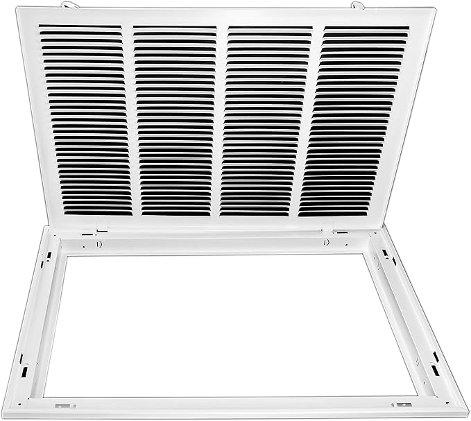 Venti Air 24" X 20" Steel Return Air Filter Grille - Removable Face/Door for 1 inch Filters - HVAC Duct Cover Grill (2-3 Business Day Delivery) [Outer Dimension: 26.5"W X 22.5" H]