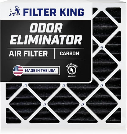 Filter King 11.5x21x1 Air Filter | 4-PACK | Carbon MERV 8 HVAC Pleated A/C Furnace Filters | MADE IN USA | Actual Size: 11.5 x 21 x .75"