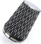 6" 152mm Cold Air Intake Filter Clamp-On Replacement High Flow Inlet Air Filter High Performance Washable Cone Filter 9" Tall Carbon Fiber Pattern