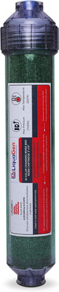 LiquaGen Color Changing Deionization (DI) Mixed Bed Replacement Inline Water Filter (2" x 10") for 0 TDS Ultra Pure Water | Aquarium Filter | Fish Tank Filters | for RODI Systems