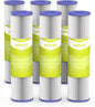 5 Micron Whole House Water Filter Cartridge, Pleated Sediment Filters for Well Water, Universal Replacement for Any 10 inch RO Unit - 10" x 2.5" Cartridges - Pack of 6