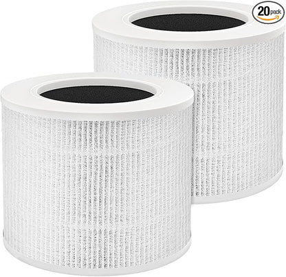 Leemone Core Mini Replacement Filter for LEVOIT Core Mini Air Purifiers,Core Mini-P, 3-in-1 HEPA, High-Efficiency Activated Carbon, Replace Part Core Mini-RF,2 Pack