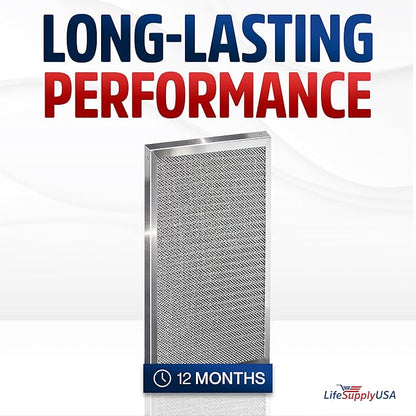 14x25x1 Electrostatic Air Filter, MERV 8, Washable, Reusable Furnace AC/HVAC Filter, Energy Saving, Easy to Clean, Long-Lasting by LifeSupplyUSA