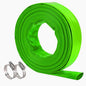 2 inch x 50 FT Pool Backwash Hose, Green Heavy Duty Reinforced PVC Lay Flat Water Discharge Hose for Swimming Pool Filter Pump,with 2 Clamp