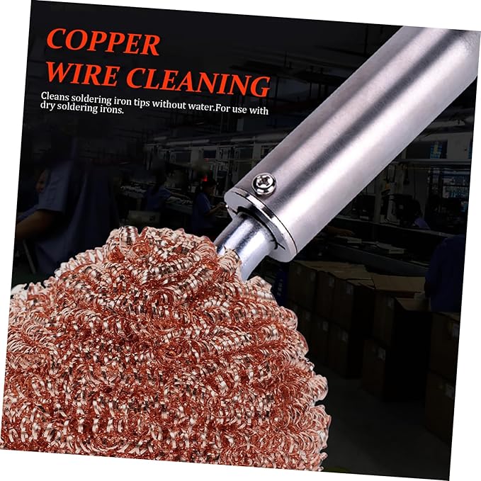 10pcs Copper Cleaning Balls for Soldering Iron Tips Nozzle Cleaner Soldering Ball Dry Use Safe and Clean