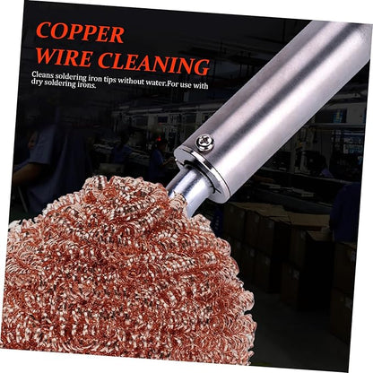 10pcs Copper Cleaning Balls for Soldering Iron Tips Nozzle Cleaner Soldering Ball Dry Use Safe and Clean