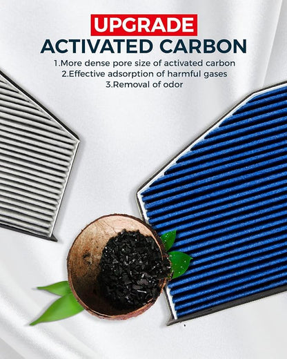 KAX Cabin Air Filter, Replacement for GCF017(CF10373) Jetta, Tiguan, Passat, Golf, Beetle, GTI, A3, Q3, TT, A3 Quattro Cabin Filter, Strong Adsorption Cabin Filter with Upgraded Activated Carbon