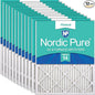 Nordic Pure 20x25x1 (19 1/2 x 24 1/2 x 3/4) Pleated MERV 14 Air Filters 12 Pack