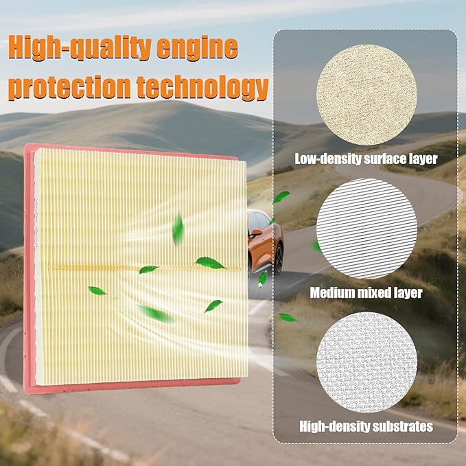 Engine Air Filter 16546-AA16A Compatible with Subaru Forester 2019-2022, Outback 2020-2022, Impreza 2017-2022, Crosstrek 2018-2022, Legacy, Ascent, WRX, Flexible Panel