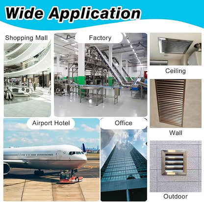 Square Stainless Steel Vent Grille with Removable Filter Mesh, Weatherproof Louver Air Return Vent Cover for Home/Shed/Garage/Roof(11x11in/28x28cm)