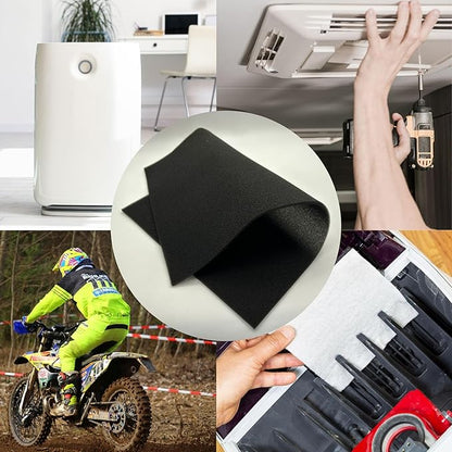 Window Air Conditioner Filter 15 x 23 x 1/4 inch 50PPI Cut To Fit AC Foam Replacement Filters Reusable Washable for Window Units RV Air Purifier Vents