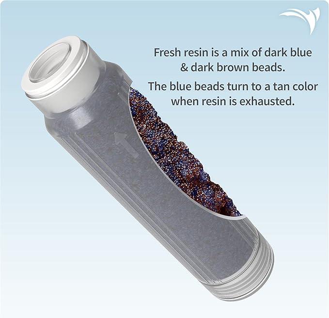 Aquatic Life 10-Inch Sediment, Carbon Block and Mixed-Bed Color Changing Deionization Resin Filters, RODI Reverse Osmosis Deionization Water Filter Replacement Cartridges Kit