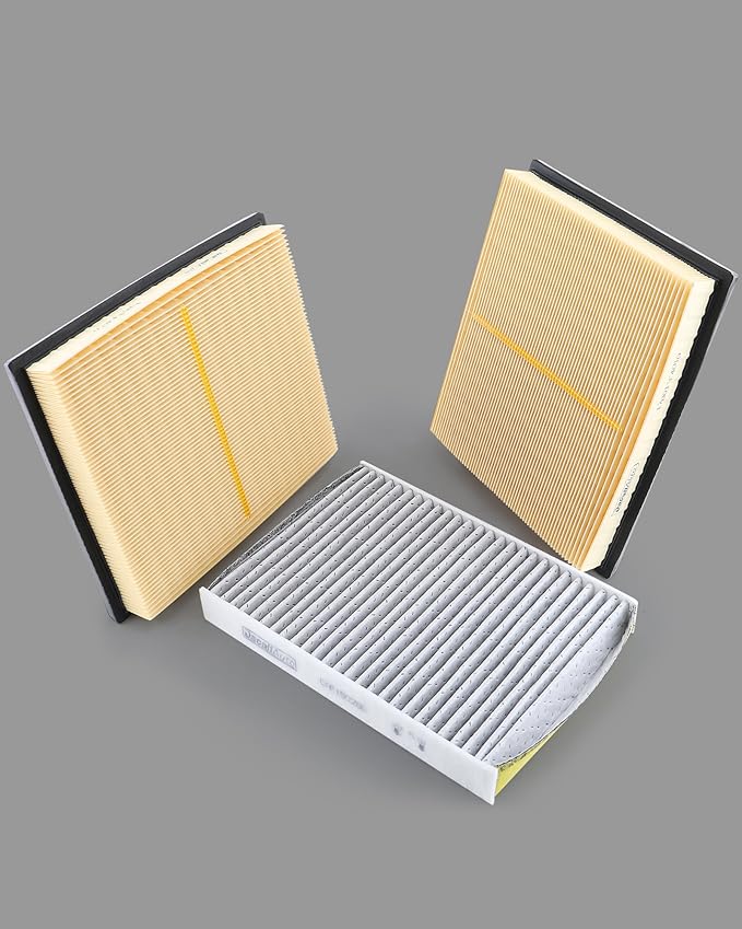 Engine & Cabin Air Filter Set for Toyota Sequoia V6-3.4L (2023-2025), Tundra V6-3.4L (2022-2025). Replace 17801-F4010, CAF15028C