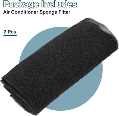 PATIKIL 79" x 16" x 0.1" Air Conditioner Filter Replacement, 2Pcs Washable Reusable Cut to Fit Foam Filter Air Filter for RV AC Vent Window Purifiers Computer, 40PPI