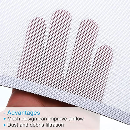 PATIKIL 5.5"x12" Magnetic Vent Cover, 6 Pack Floor Wall Air Registers Cover Strong Magnet Vent Screen Mesh for Blocking Hair Dust Debris, White