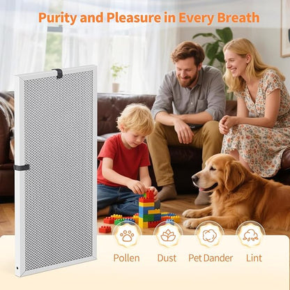 2-Pack 14x30x1 MERV 8 Reusable & Washable Electrostatic Air Filters - Long-Lasting Filter for HVAC, Furnace & Air Conditioner Units, Actual Size: 13-5/8” x 29-5/8” x 7/8”