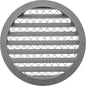 Repa Market 8" Gray Vent Cover - Aluminum - Industrial Round Air Louver - Metal Soffit Vent with Screen - Mesh - Round Grille for House Or Garage Wall- (8" Inch, Gray)