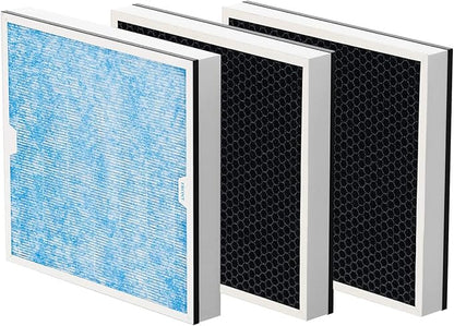 AlorAir HEPA/Activated Carbon Filter Replacement Set for CleanShield HEPA 550 Air Scrubber （Pack of 3））…