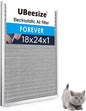 UBeesize 18x24x1 Reusable Electrostatic Air Filter HVAC AC Furnace Filter,MERV 8, Washable, Lasts a Lifetime,Permanent Air Filter,Breathe Fresher,Home And Office(Actual Size:17.44x23.46x0.82 Inch)