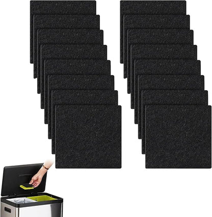16-Pack Trash Can Odor Absorbing Filter Refills Compatible with EKO Trash Can, Activated Charcoal Deodorizer Stick-On Filters - Garbage Can Odor Eliminator and Absorber for Indoor and Outdoor Bins