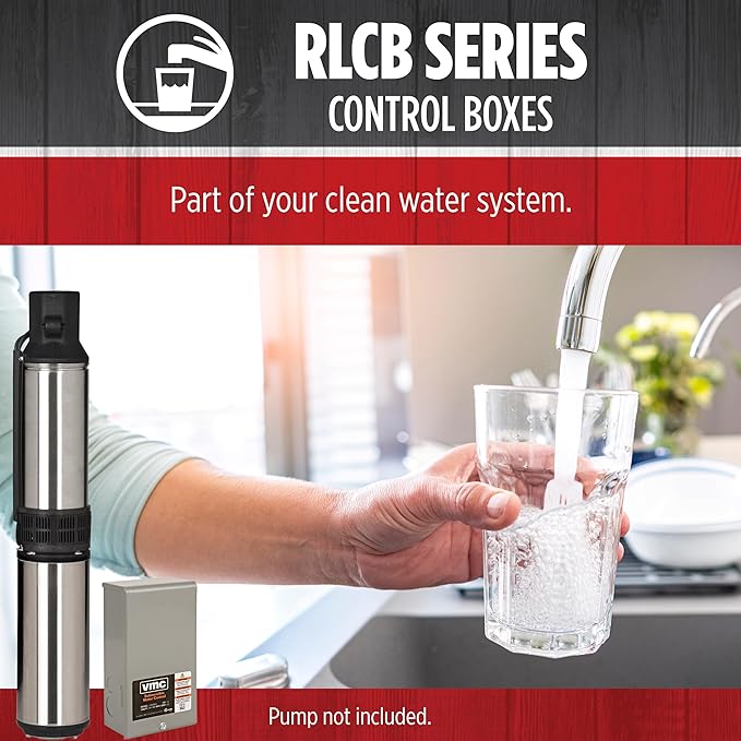 Red Lion RLCB07-230 3/4-HP 230-Volt VMC Control Box for Submersible Well Pump, Grey, 640190