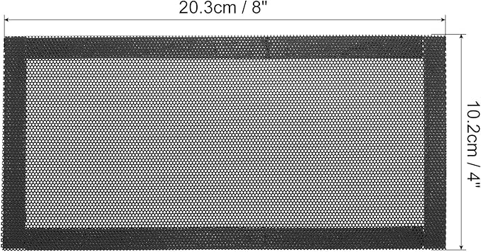 PATIKIL 4"x8" Magnetic Vent Cover, 6 Pack Floor Wall Air Registers Cover Strong Magnet Vent Screen Mesh for Blocking Hair Dust Debris, Black
